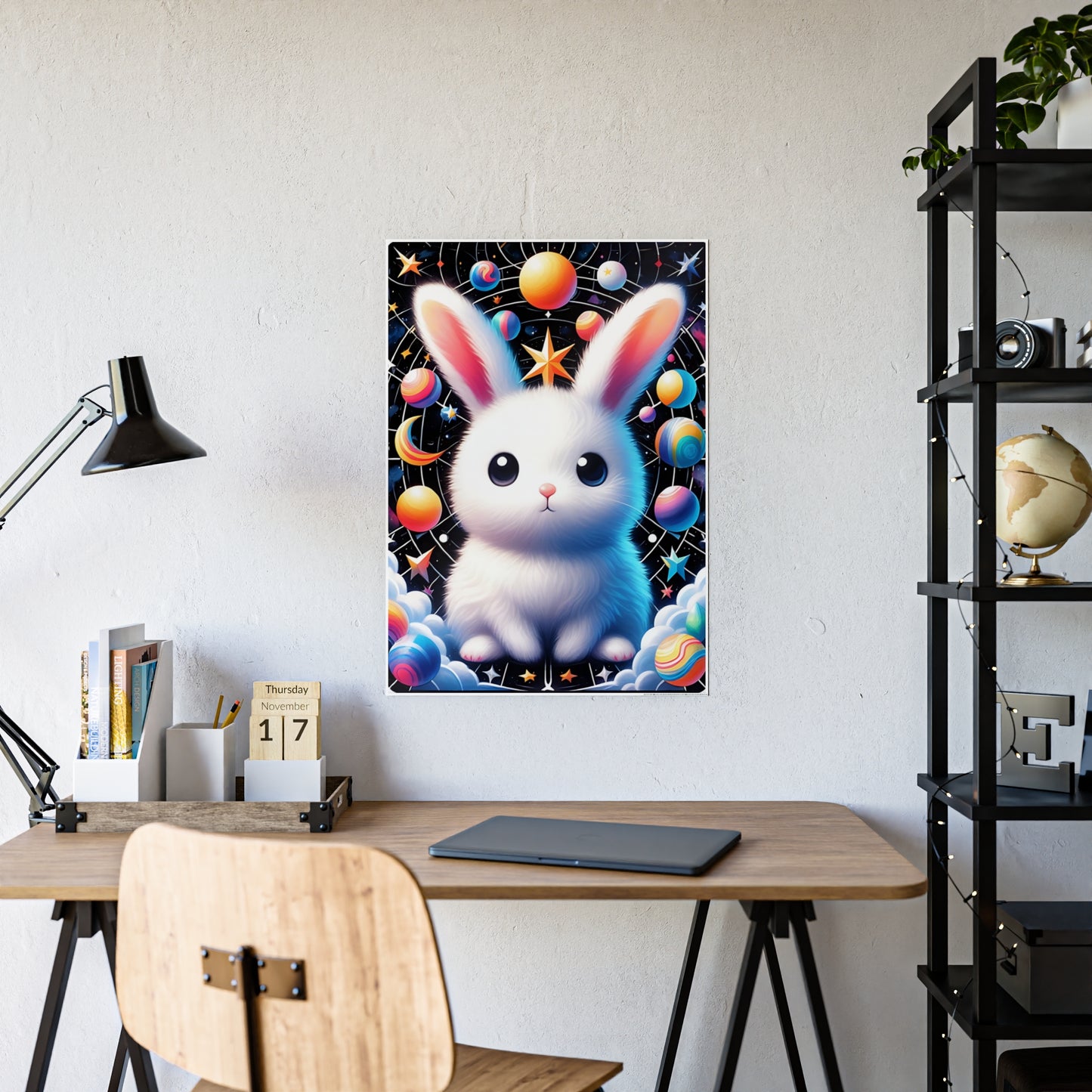 Colorful Bunny Poster for Cute Decor - VYBE Shop