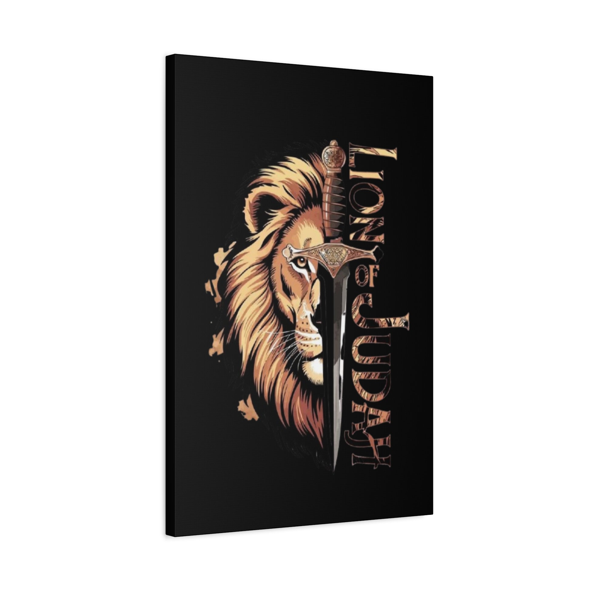 Reigion- Lion of Judah Canvas Art, Bold Wall Decor for Faith and Inspiration, Religious Home Decor, Lion Artwork, Spiritual Wall Art - VYBE Shop
