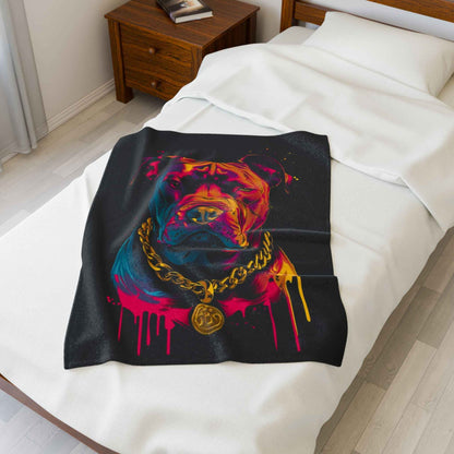 Colorful Dog Art Plush Blanket for Pet Lovers