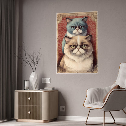 Cute Cat Art Poster, Cat Lover Gift - VYBE Shop