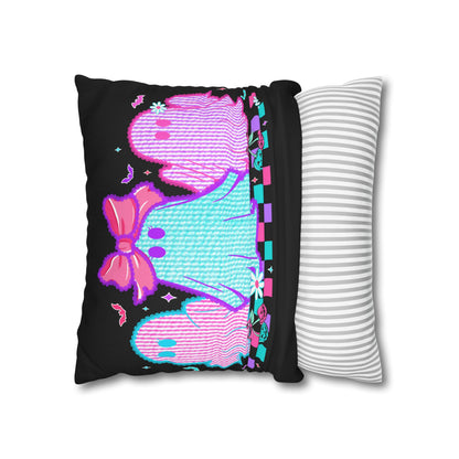 Colorful Ghost Pillowcase | Whimsical Halloween Decor, Spooky Home Accent Cushion Cover, Vibrant Ghost Design - VYBE Shop