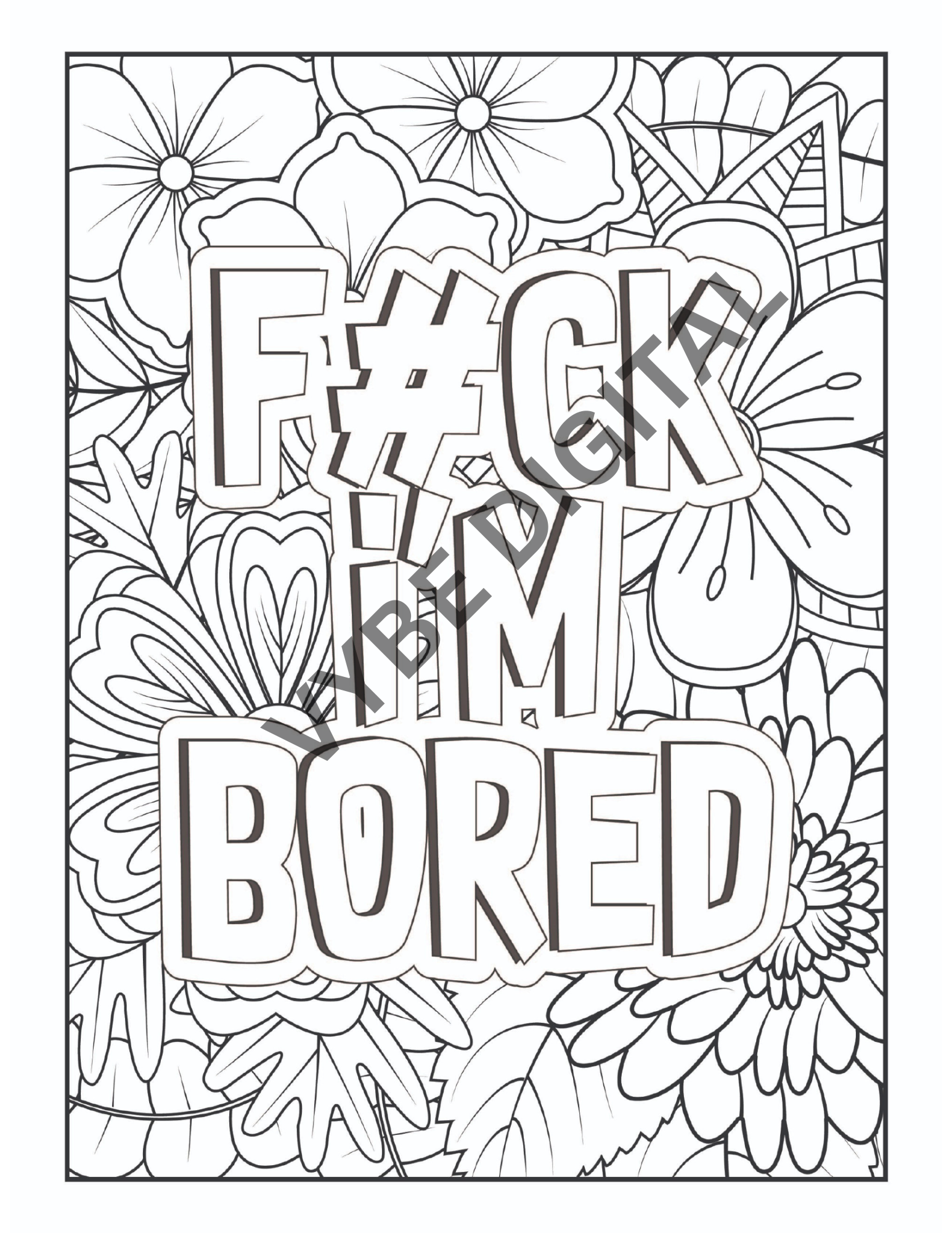 Vulgar Words Coloring- 100 pages