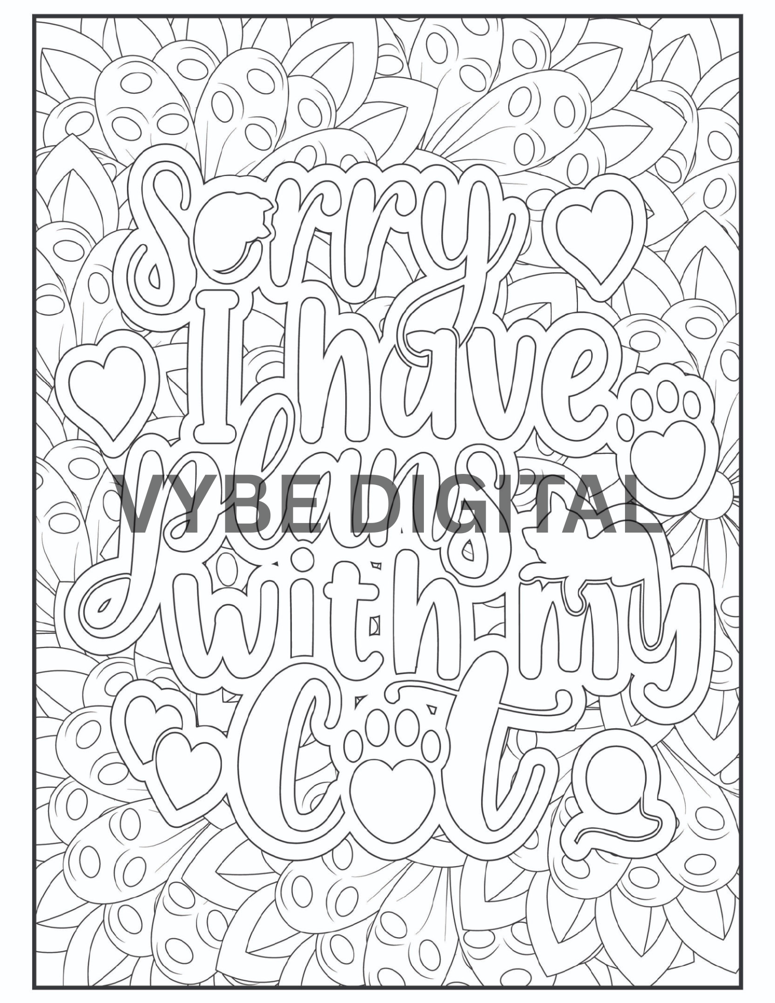 Cat Quotes Coloring- 40 Pages