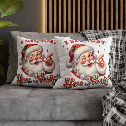 Santa's Naughty List Pillowcase - Funny Holiday Decor and Christmas Gift for Couch Decor - VYBE Shop