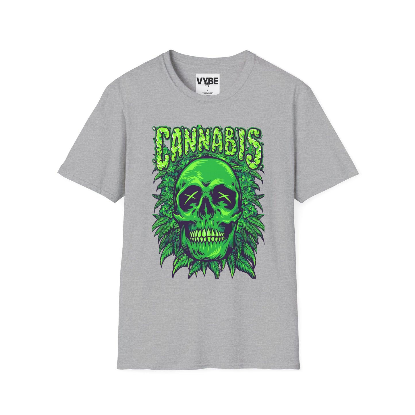 420- Cannabis Skull Graphic T-Shirt - VYBE Shop
