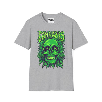 420- Cannabis Skull Graphic T-Shirt - VYBE Shop