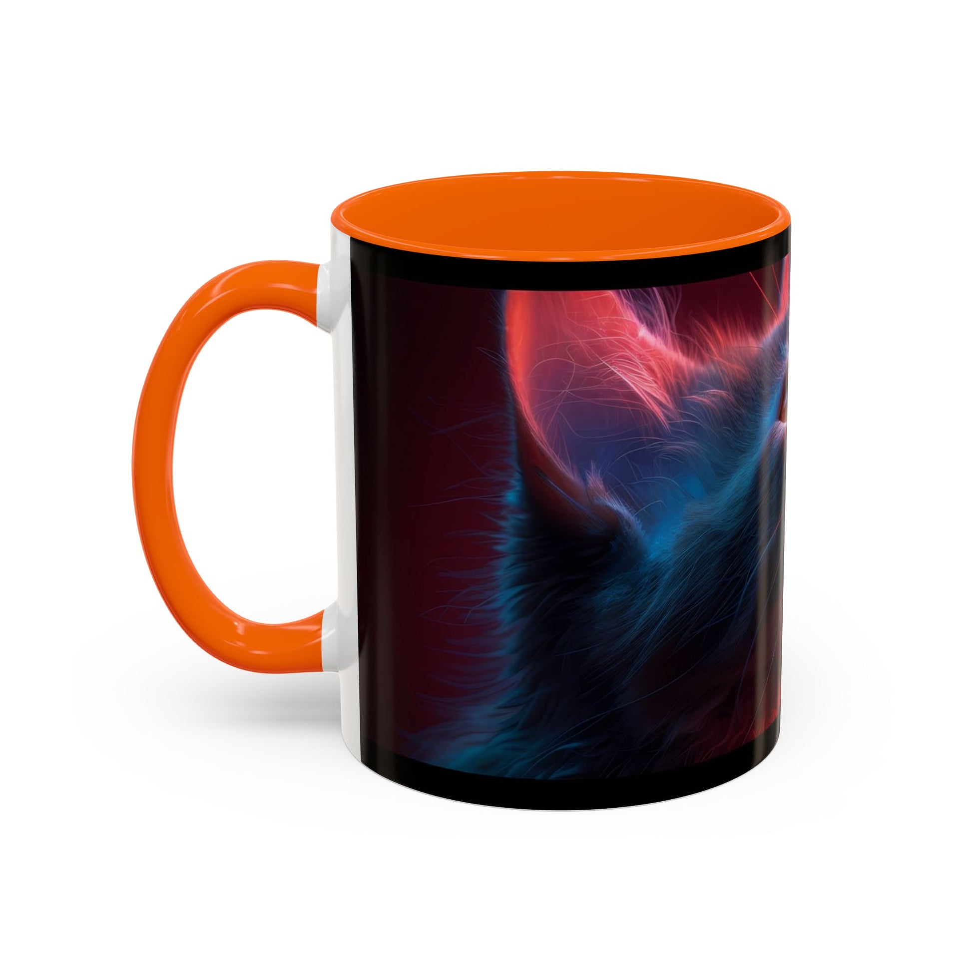 Cosmic Cat Coffee Mug - Vibrant Colorful Design, Cat Lover Gift, Unique Accented Mug, Pet Owner Gift, Cosmic Art Drinkware - VYBE
