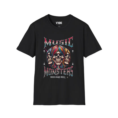 Rock and Roll Music Monsters T-Shirt - VYBE Shop