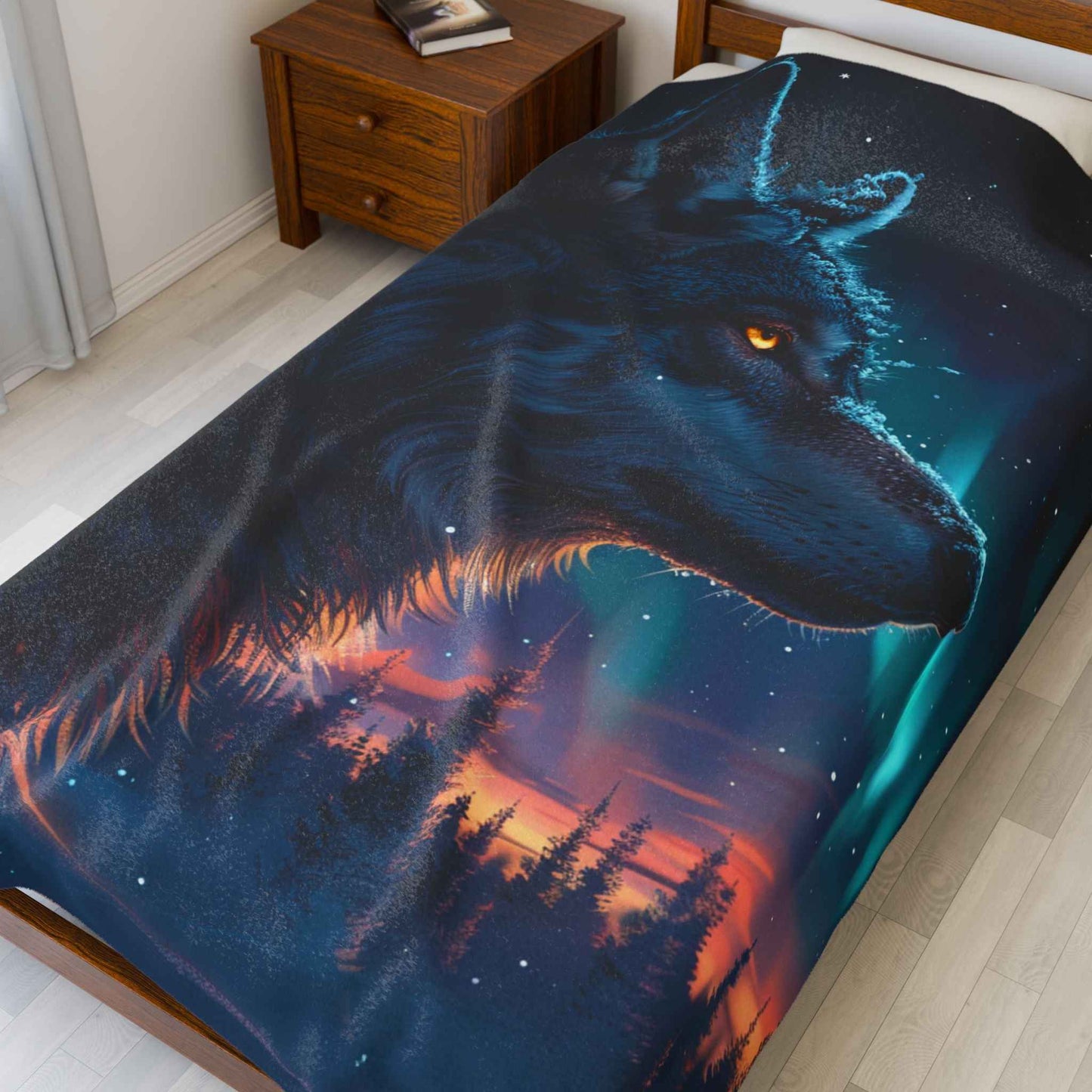 Dreamy Wolf Plush Blanket