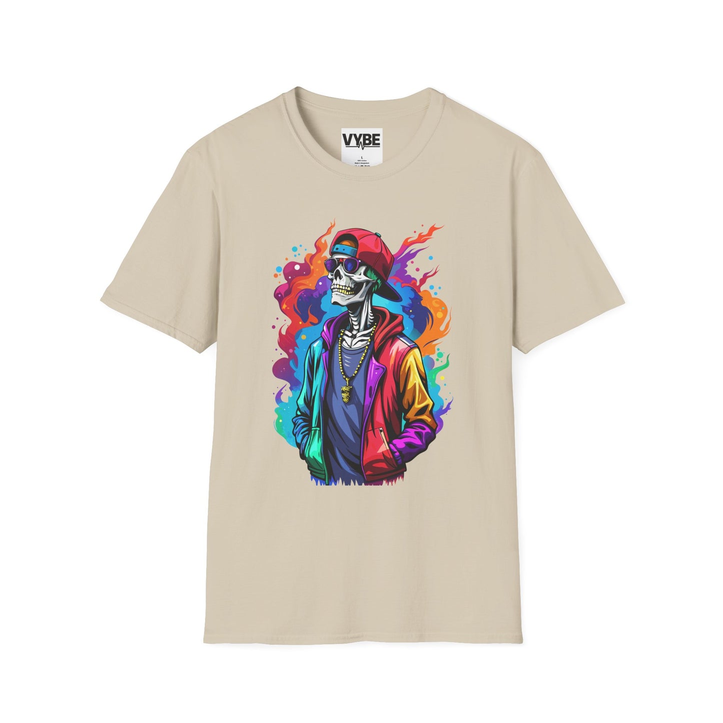 Vibrant Urban Skeleton T-Shirt - VYBE Shop