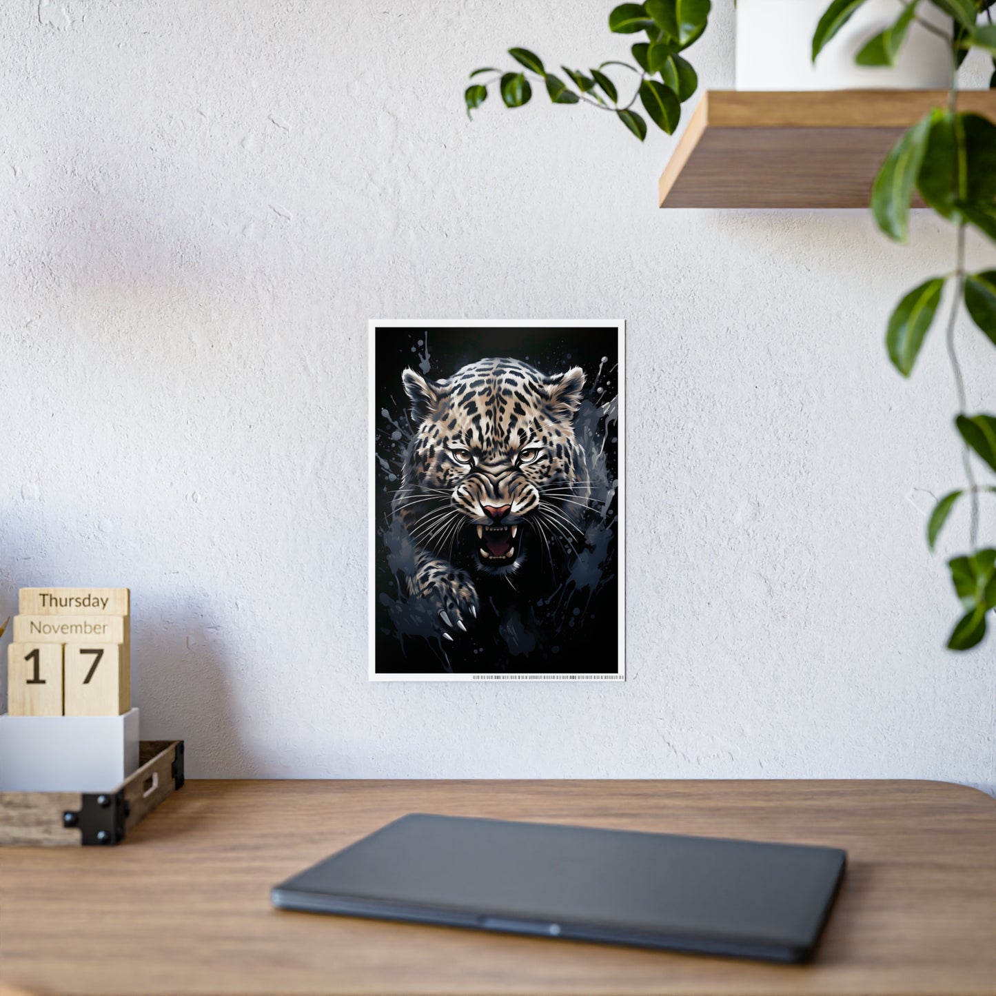 Leopard Art Print - Fierce Gloss Poster for Wild Animal Lovers, Home Decor & Office Wall Art, Perfect Gift for Nature Enthusiasts - VYBE Shop