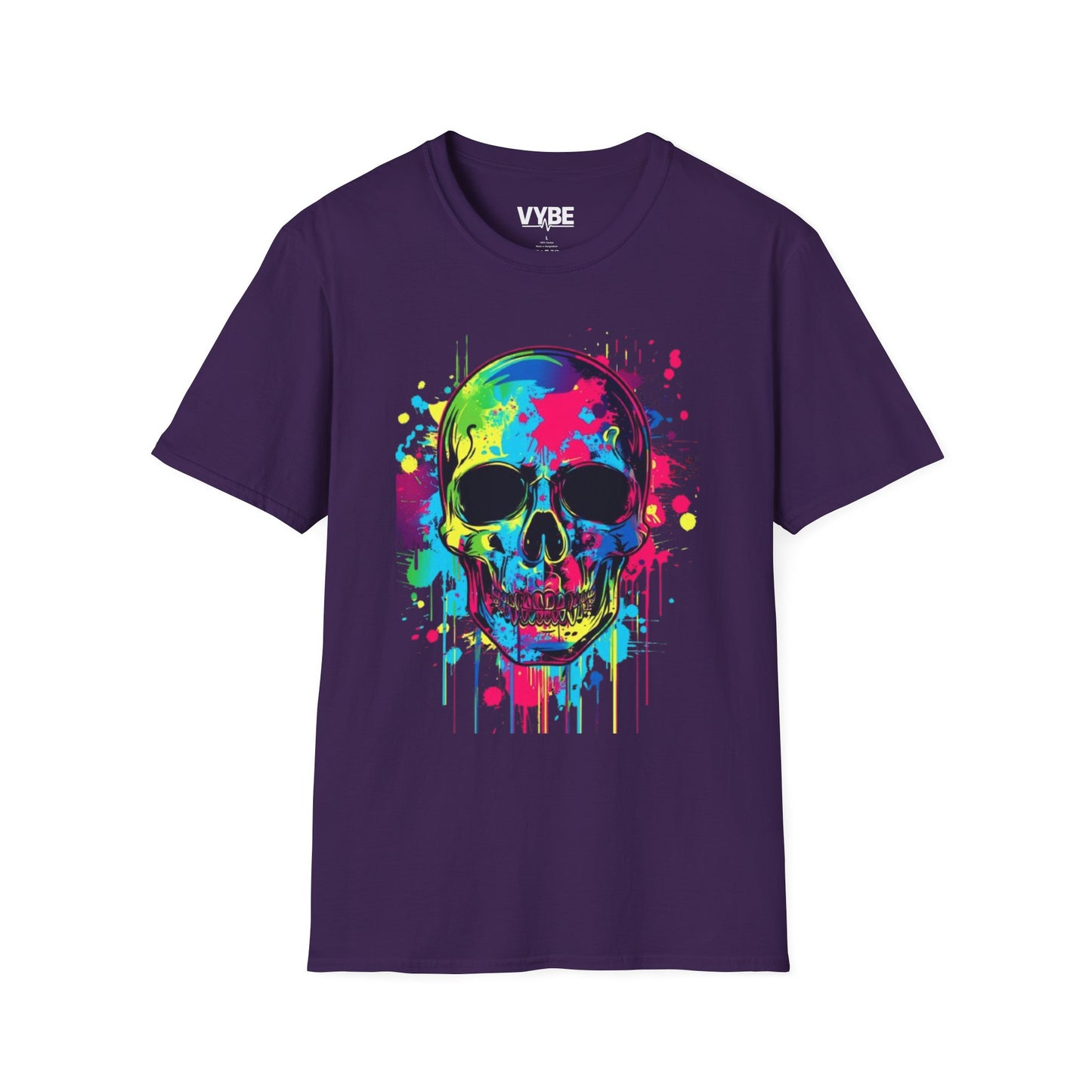 Neon- Skull Graphic T-Shirt - VYBE Shop