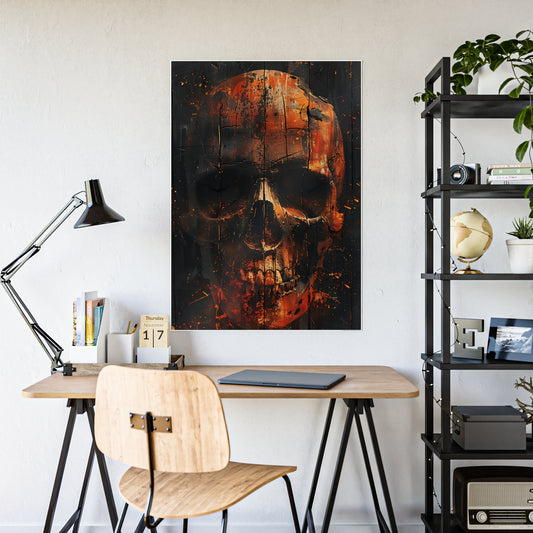 Skull Art Poster, Dark Aesthetic Wall Decor, Gothic Home Decor, Unique Gift Idea - VYBE Shop