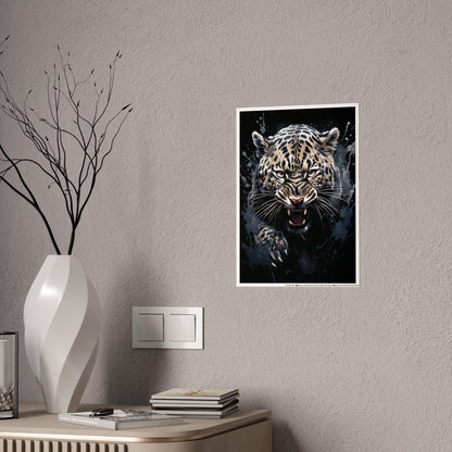 Leopard Art Print - Fierce Gloss Poster for Wild Animal Lovers, Home Decor & Office Wall Art, Perfect Gift for Nature Enthusiasts - VYBE Shop