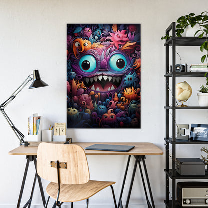 Vibrant Monster Wall Poster| Cute Decor, Kids Room Art - VYBE Shop