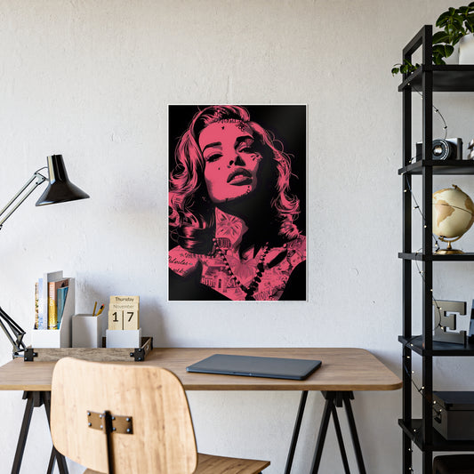 Lady in Red Poster - Elegant Wall Art for Vibrant Home Decor - VYBE Shop