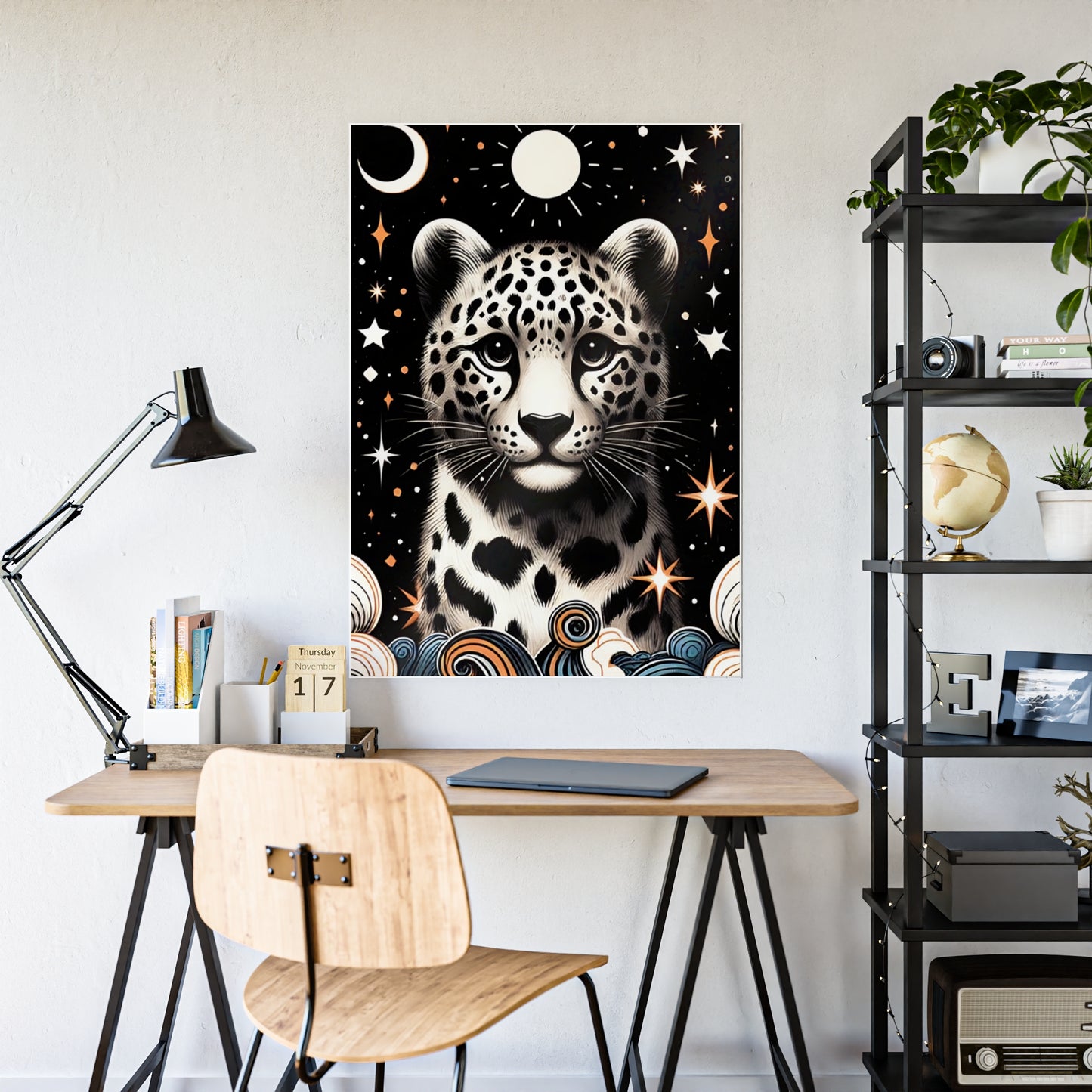 Leopard Art Poster, Glossy Wall Poster - VYBE Shop