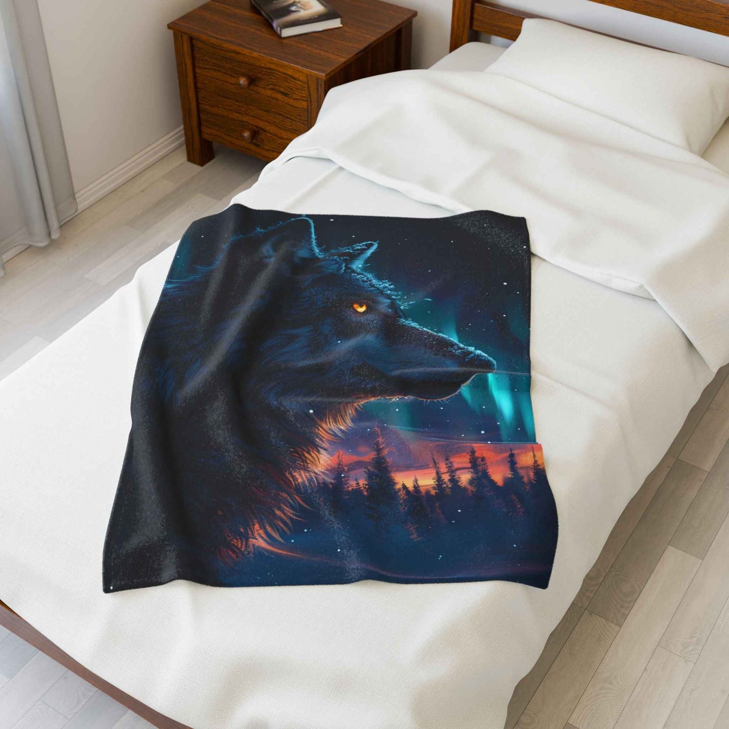 Dreamy Wolf Plush Blanket