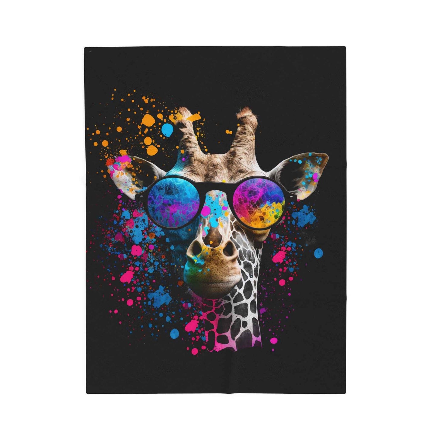 Colorful Giraffe Plush Blanket
