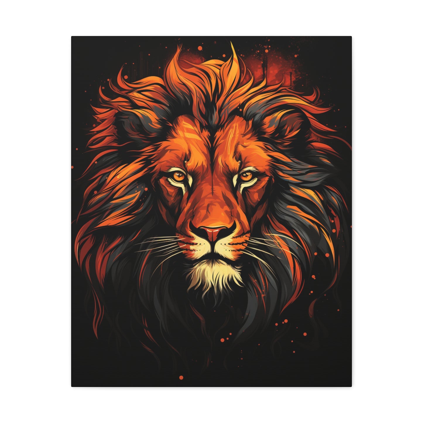 Vibrant Lion Art Canvas, Bold Wall Decor, Animal Lovers Gift, Safari Home Decor, Unique Art Piece for Any Room - VYBE Shop