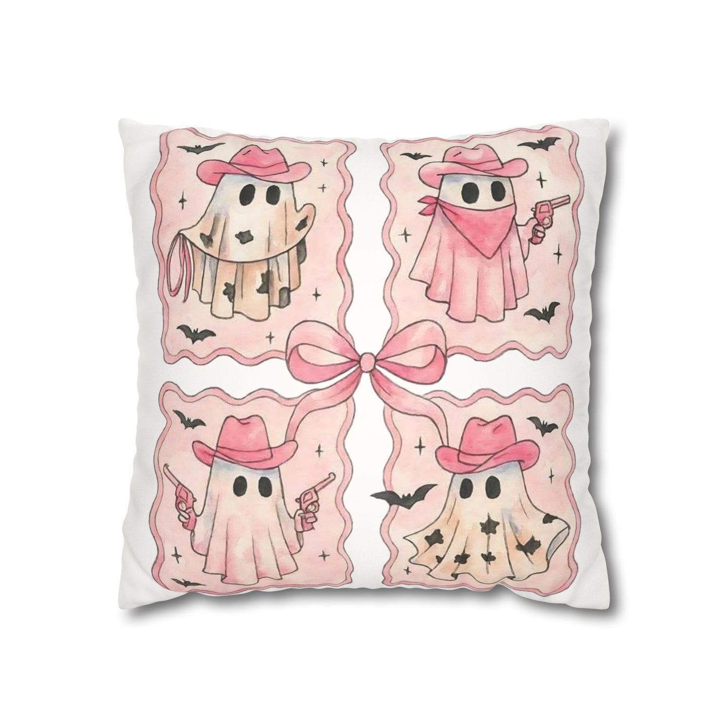 Cowboy Ghost Pillowcase - Cozy Halloween Decor and Cute Home Accent for Ghost Lovers - VYBE Shop