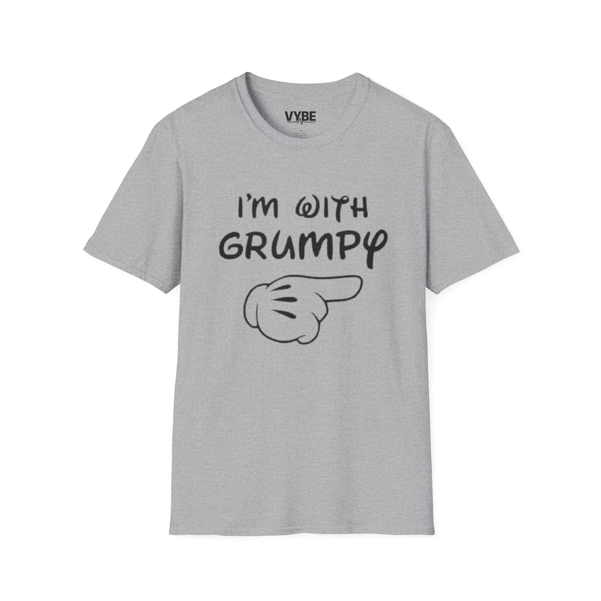 I'm with Grumpy Unisex T-Shirt, Couples Tees, Gift For Couples - VYBE Shop
