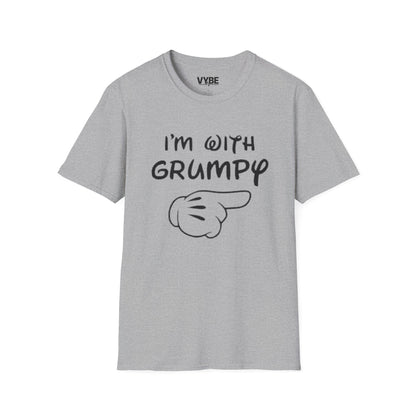 I'm with Grumpy Unisex T-Shirt, Couples Tees, Gift For Couples - VYBE Shop