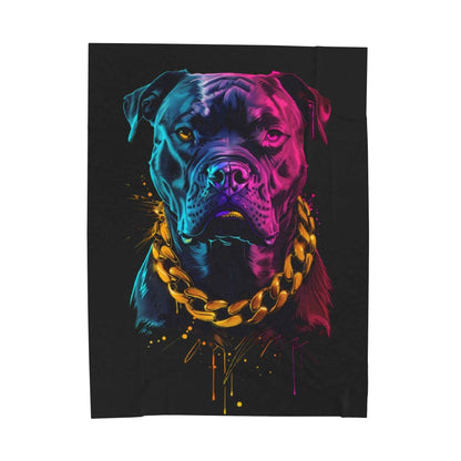 Colorful Dog Art Plush Blanket