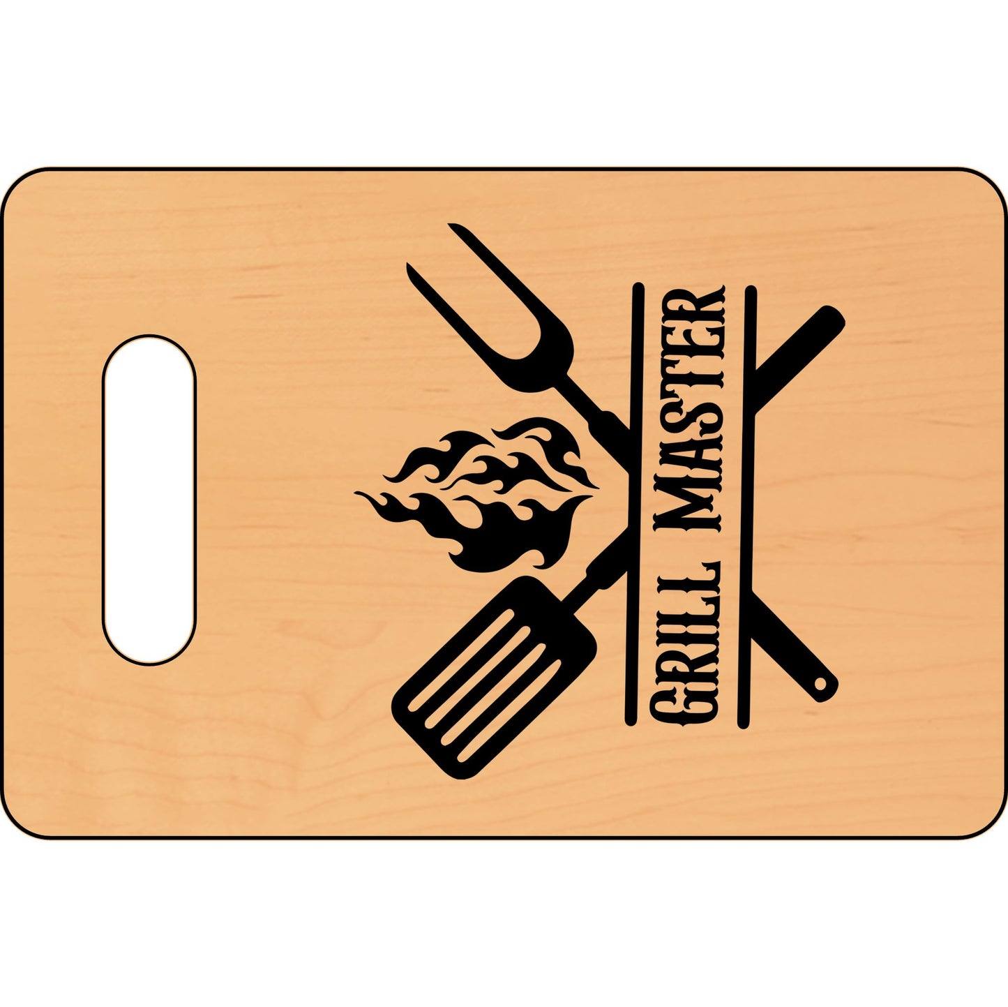 Grill Master Cutting Board - Engraved Wooden Cutting Board for BBQ Lovers and Enthusiasts - VYBE Shop