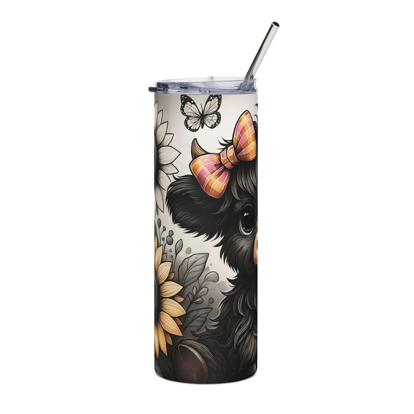 Cute Cow Tumbler, 20oz | Farmhouse Decor, Gift for Animal Lovers, Fall Theme, Cute Drinkware - VYBE