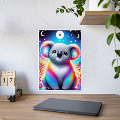 Colorful Koala Poster | Vibrant Rainbow Art Print - VYBE Shop