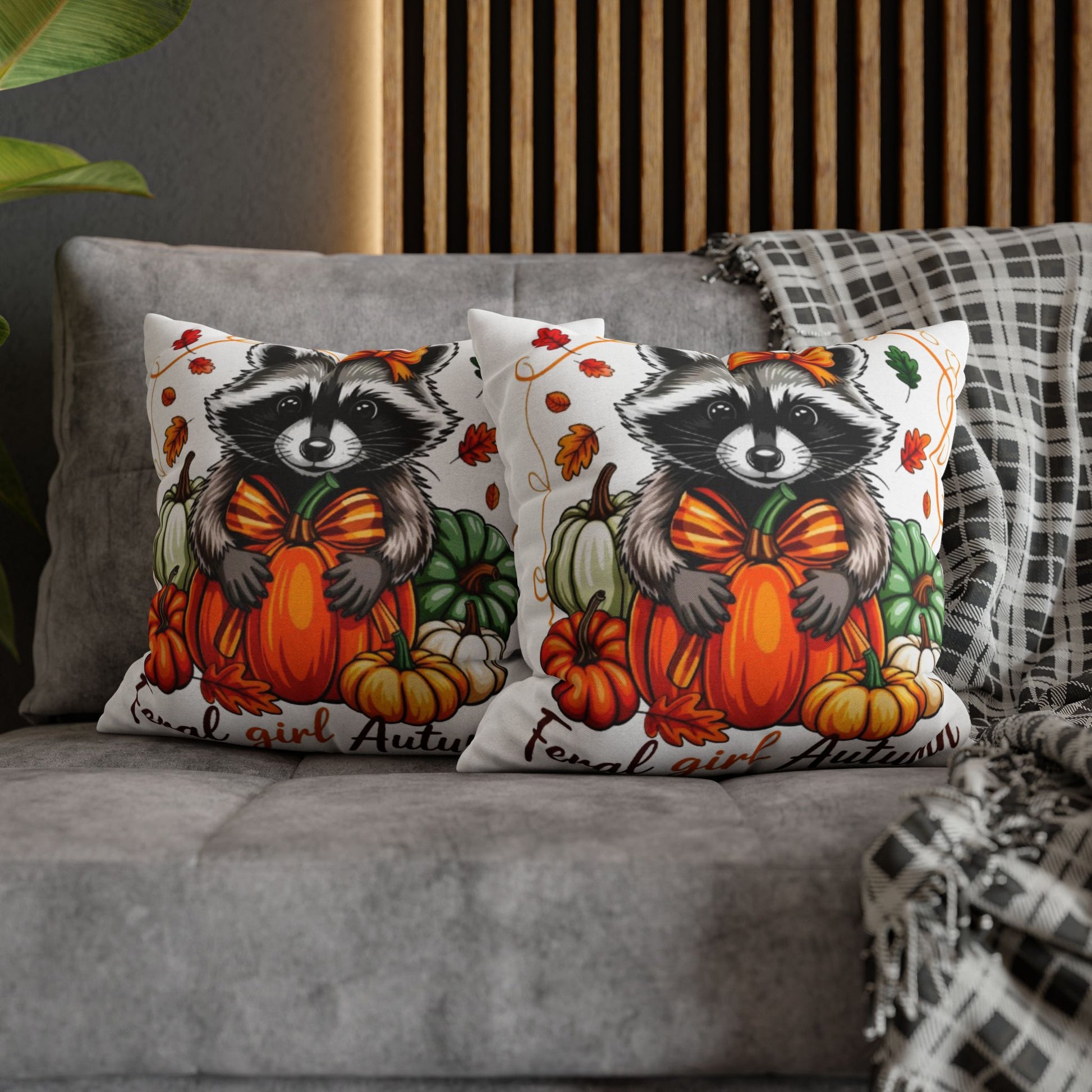 Autumn Raccoon Pillowcase for Cozy Home Decor and Fall Gifts for Animal Lovers - VYBE Shop