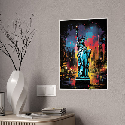 Vibrant Cityscape Art Posters, Glossy Wall Decor, Gift for Art Lovers - VYBE Shop