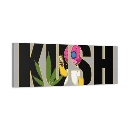 Colorful Cannabis KUSH Wall Art, Stretched Canvas Print, Unique Home Decor, Gift for Smokers, KUSH Design - VYBE Shop