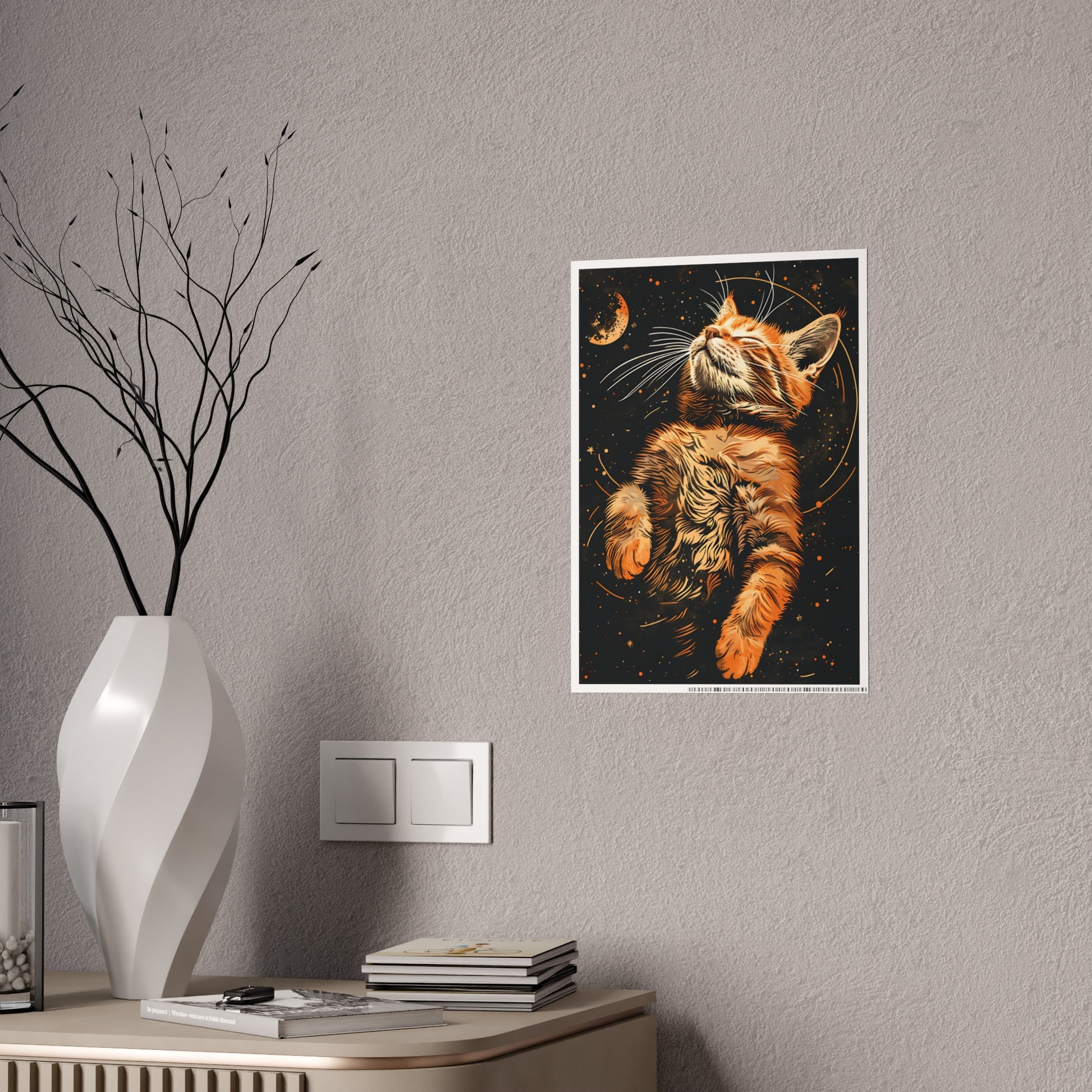 Cat Poster, Cute Cat Art Print, Cat Lover Gift - VYBE Shop