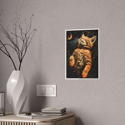 Cat Poster, Cute Cat Art Print, Cat Lover Gift - VYBE Shop