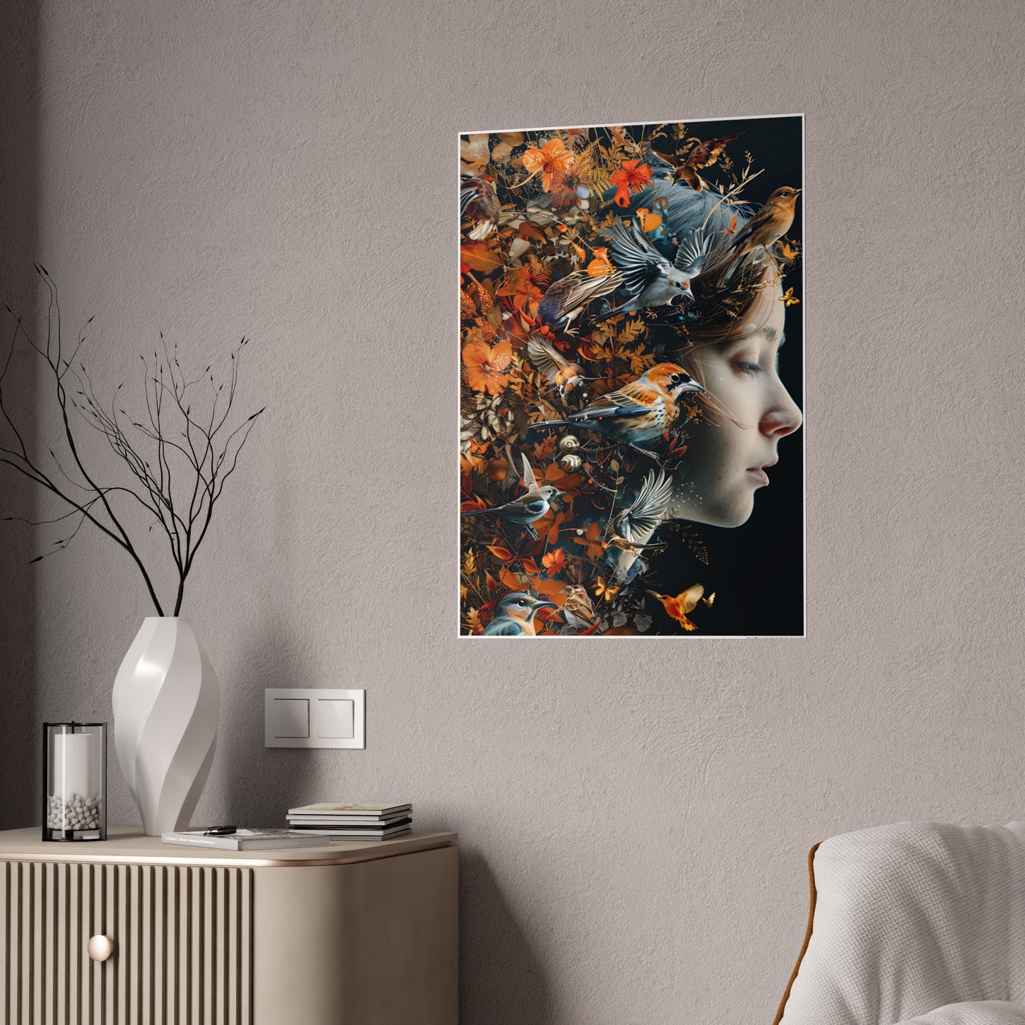 Nature-Inspired Wall Art Print, Colorful Floral Poster for Modern Home Decor, Perfect Gift for Art Lovers - VYBE Shop
