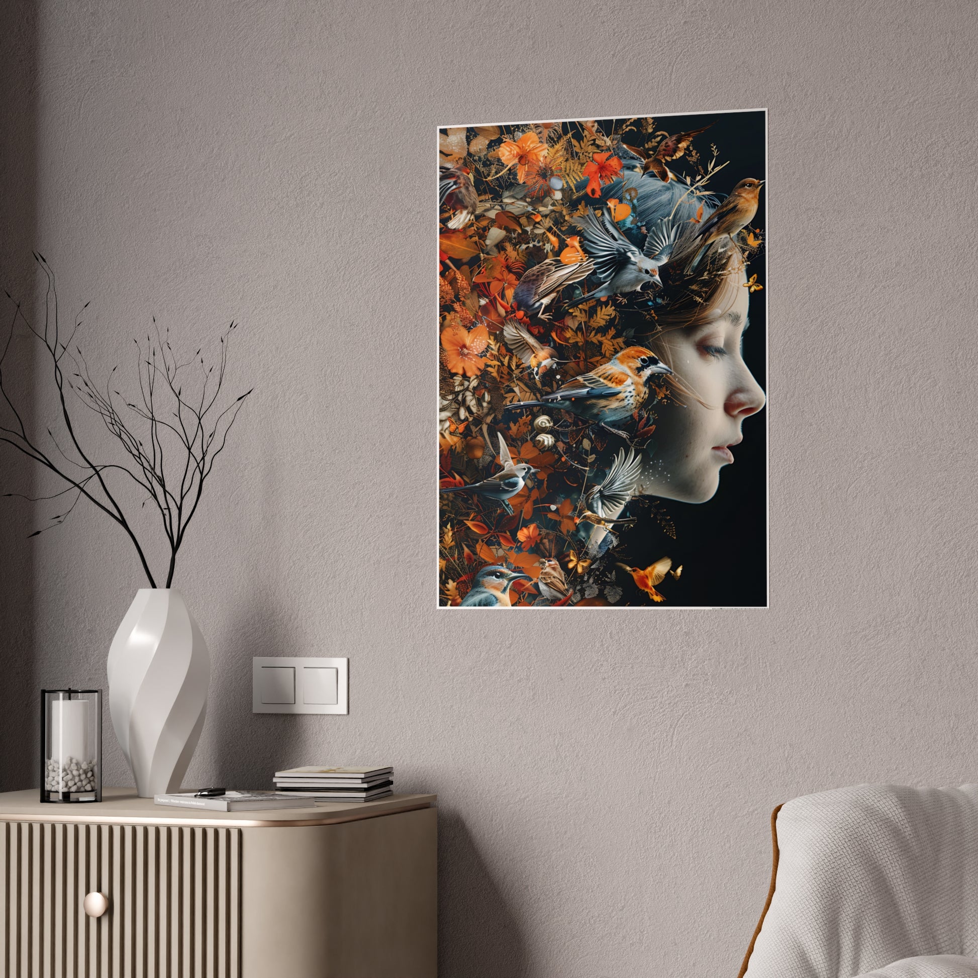 Nature-Inspired Wall Art Print, Colorful Floral Poster for Modern Home Decor, Perfect Gift for Art Lovers - VYBE Shop