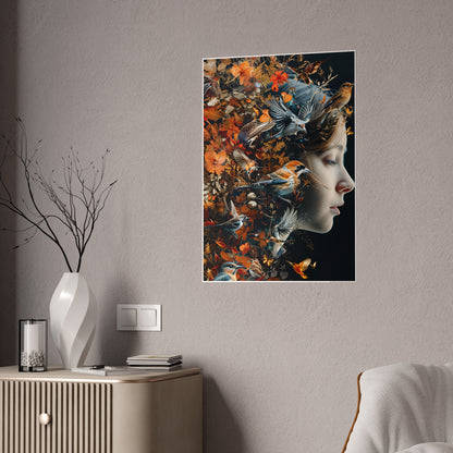 Nature-Inspired Wall Art Print, Colorful Floral Poster for Modern Home Decor, Perfect Gift for Art Lovers - VYBE Shop