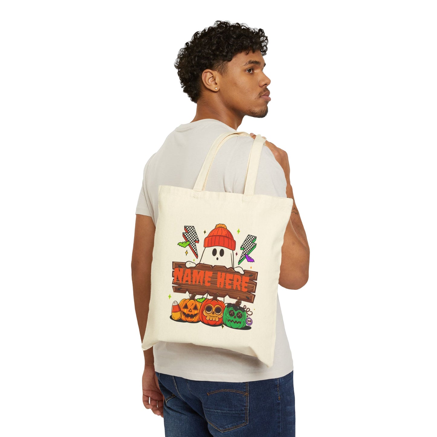 Custom Trick Or Treat Bag | Customizable Eco-Friendly Canvas Tote for Spooky Fun - VYBE Shop