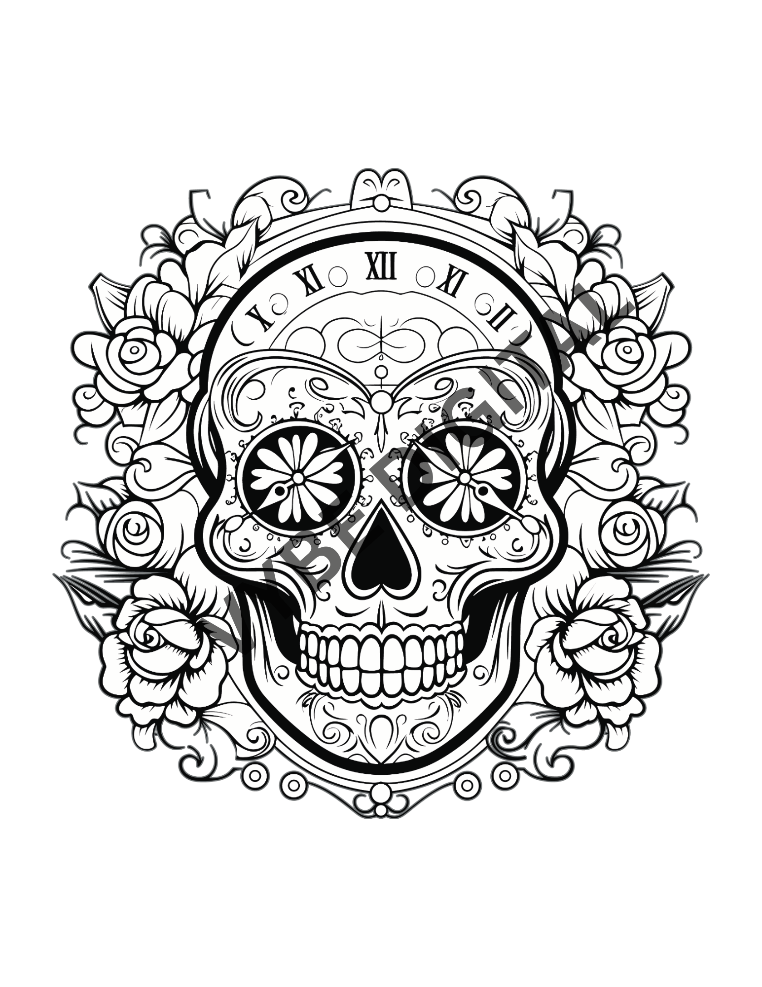 Sugar Skull Coloring- 100 Pages