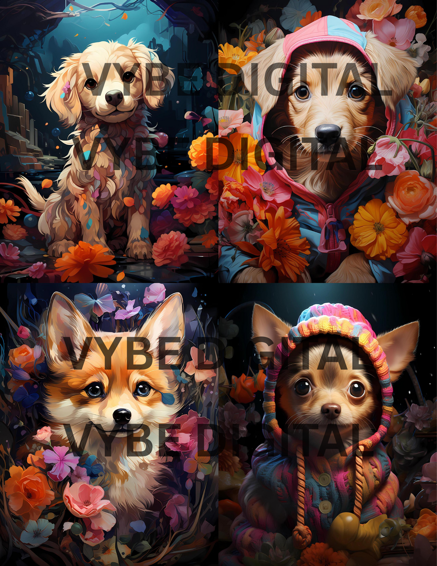 235 Kawaii Dogs Junk Journal Pages