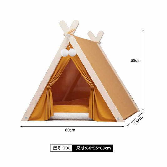 Pet tent dog house Four seasons universal cat delivery room Enclosed pine winter warm cat tent cat house - VYBE