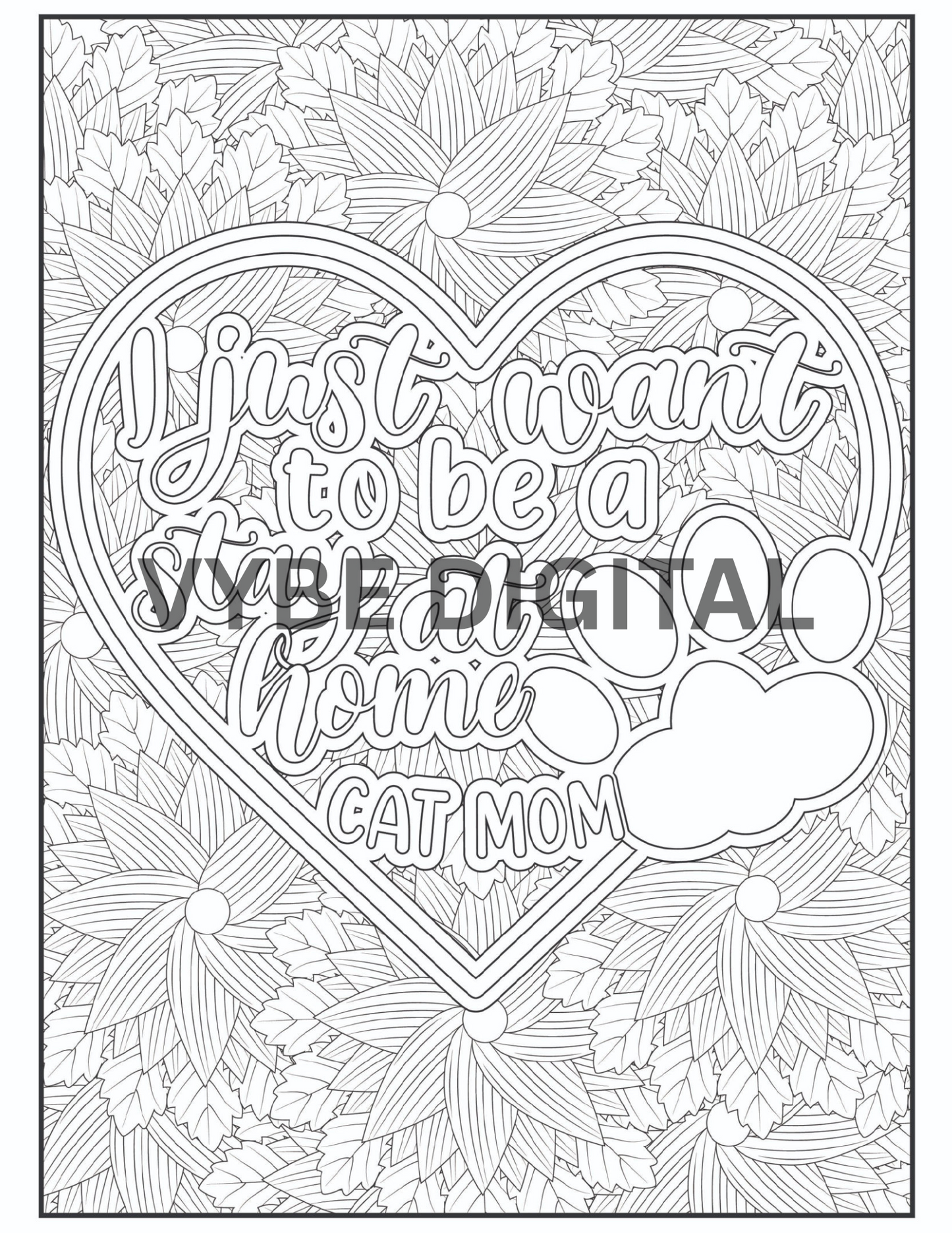 Cat Quotes Coloring- 40 Pages