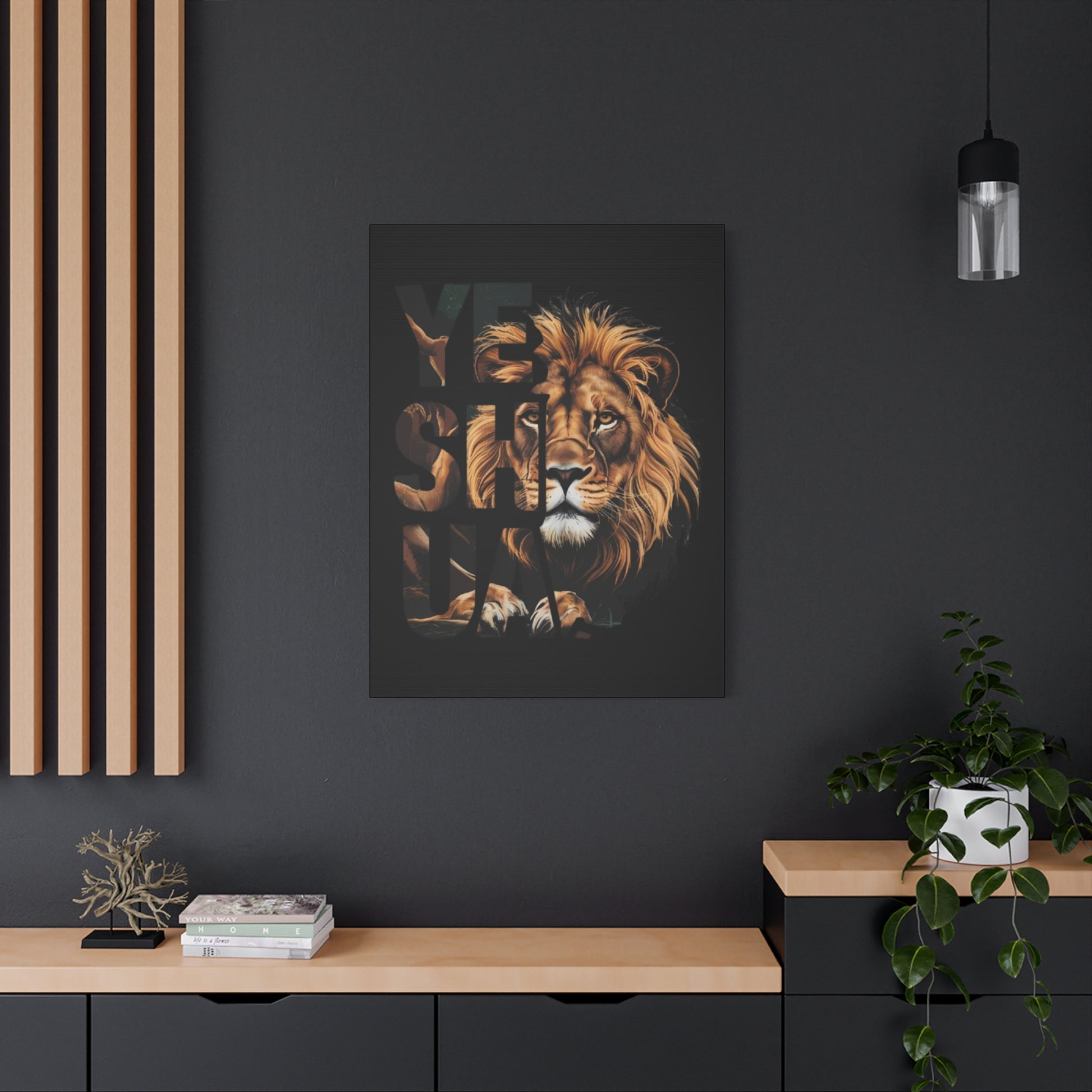 Religion- Majestic Lion Wall Art, Inspirational Home Decor, Animal Canvas Print, Gift for Nature Lovers, Motivational Artwork - VYBE Shop