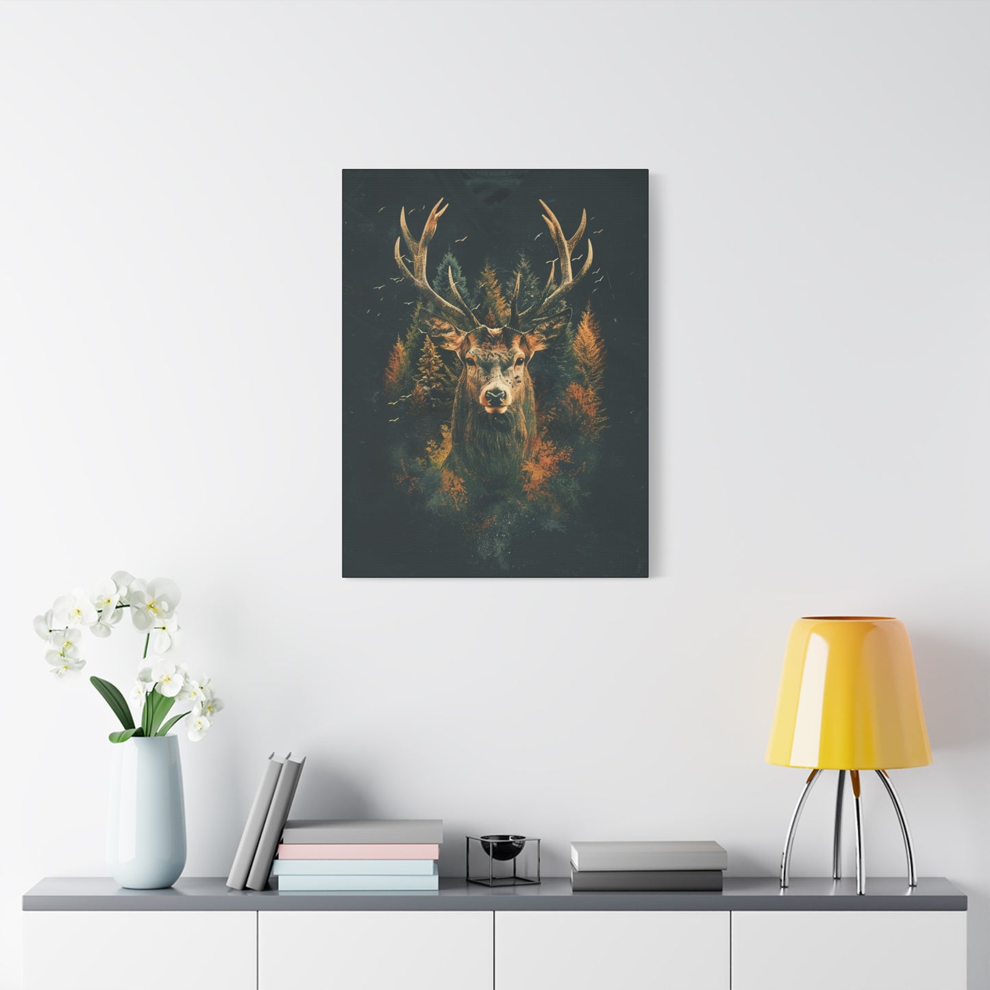 Majestic Stag Canvas Art Print, Nature Decor, Wildlife Wall Art, Rustic Home Decor, Gifts for Animal Lovers - VYBE Shop