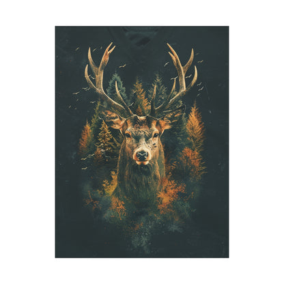 Majestic Stag Canvas Art Print, Nature Decor, Wildlife Wall Art, Rustic Home Decor, Gifts for Animal Lovers - VYBE Shop