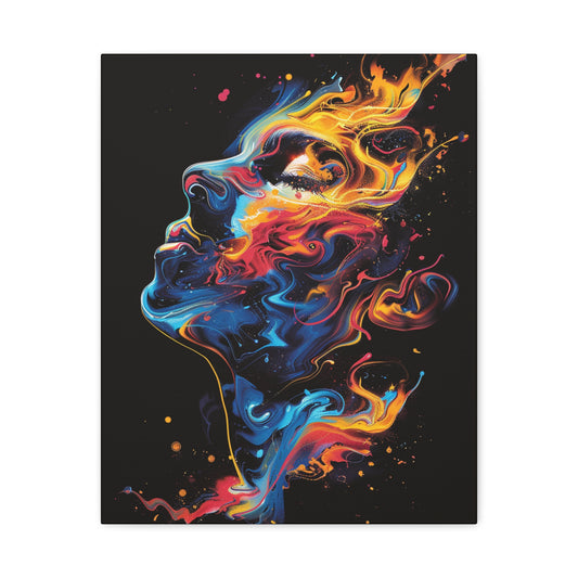 Neon Abstract Canvas Print, Colorful Wall Art, Home Decor, Gift for Art Lovers, Modern Artwork - VYBE Shop