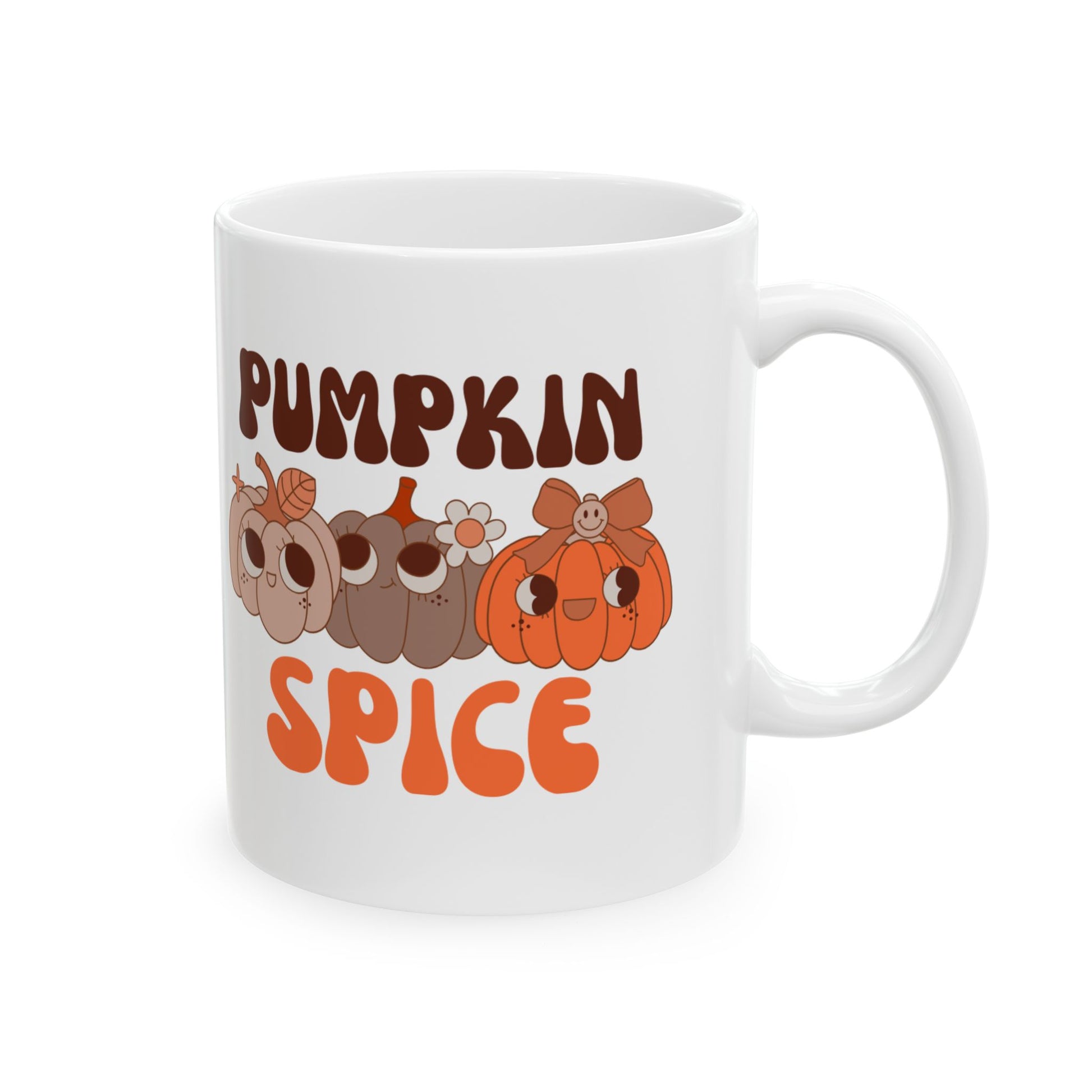 Pumpkin Spice Mug, Cute Fall Coffee Cup, Autumn Beverage Mug, Halloween, Thanksgiving Gift, Cozy Seasonal Decor - VYBE Shop