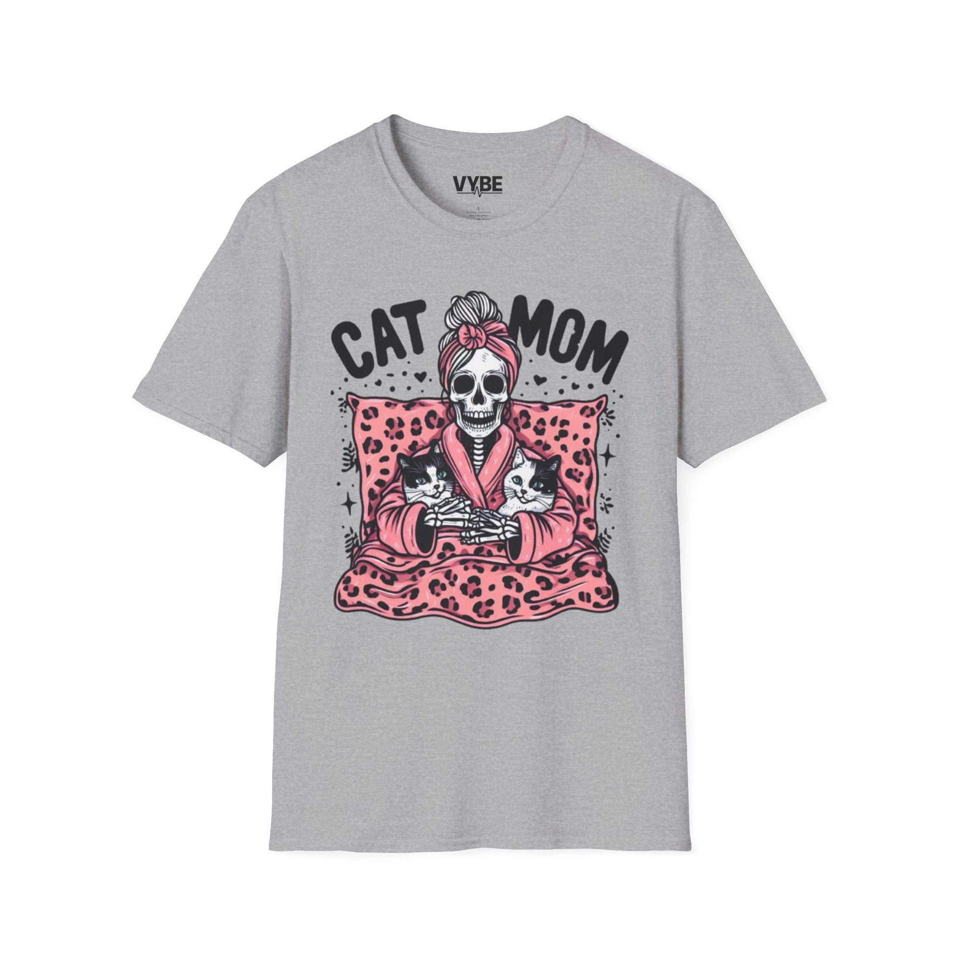 Pets- Cat Mom Skeleton T-Shirt - VYBE Shop